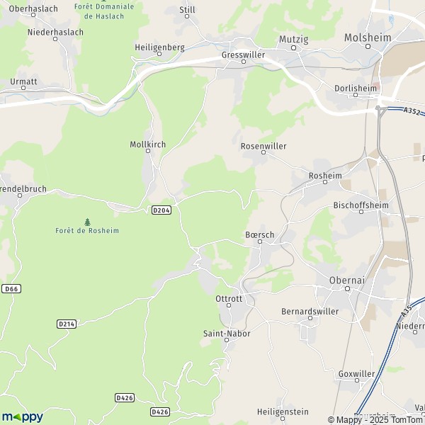 La carte pour la ville de Rosheim 67560