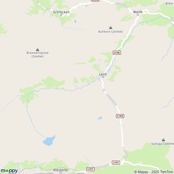 La carte pour la ville de Lech 6762-6767