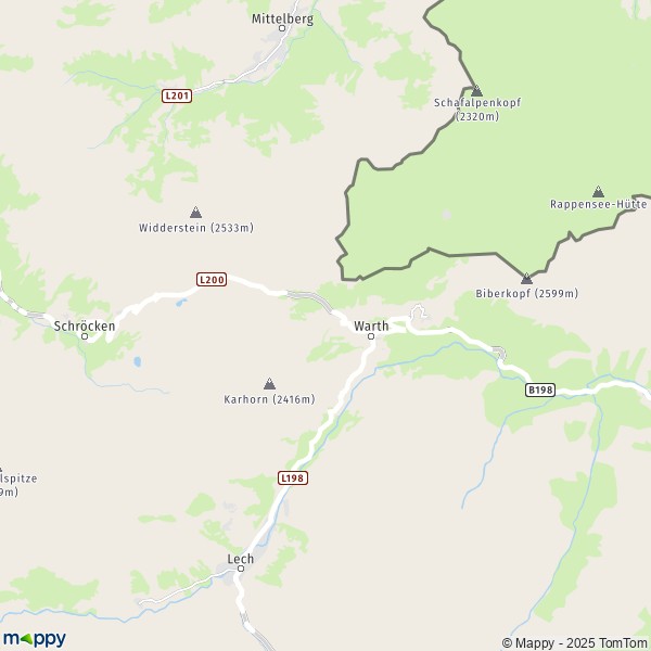 La carte pour la ville de Warth 6764-6993