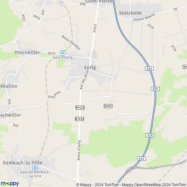 La carte pour la ville de Epfig 67680