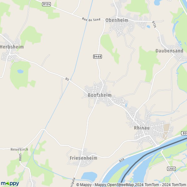 La carte pour la ville de Boofzheim 67860