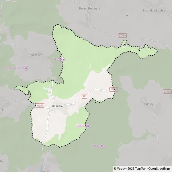 Plan Benešov : carte de Benešov (679 53) et infos pratiques - Mappy