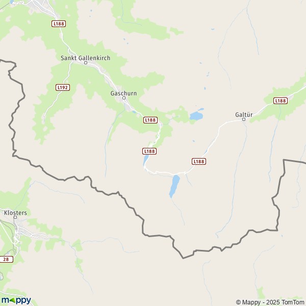 La carte pour la ville de Gaschurn 6791-6794