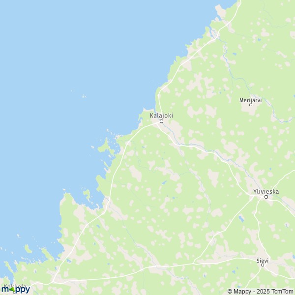 La carte pour la ville de Kalajoki 68100-86220