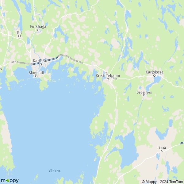 La carte pour la ville de Kristinehamn 68130-68196