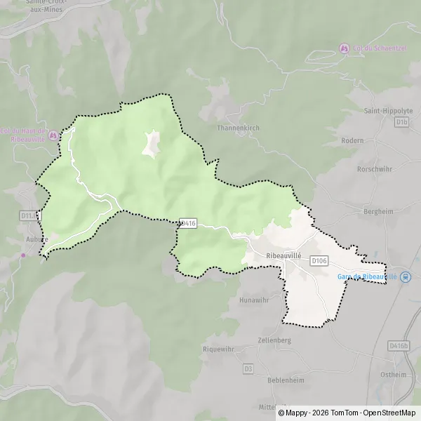 Plan Ribeauvillé : carte de Ribeauvillé (68150) et infos pratiques