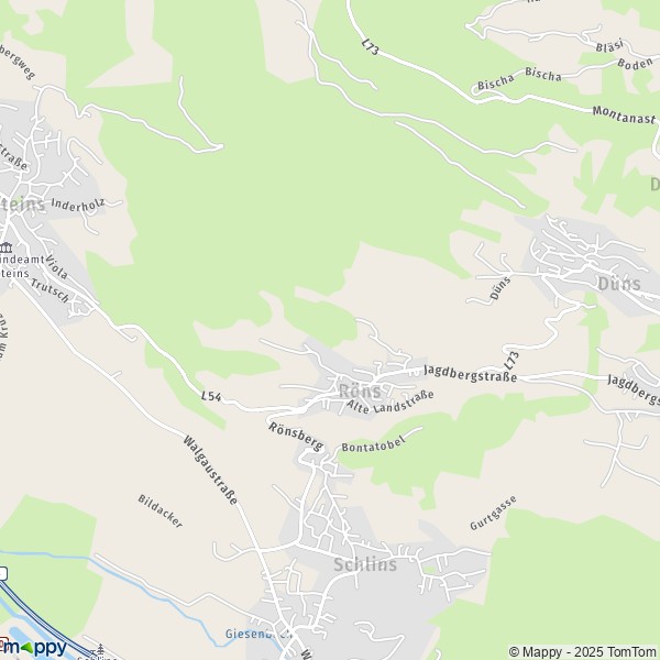 La carte pour la ville de Röns 6822-6824