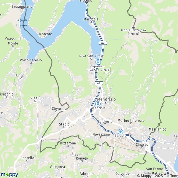 La carte pour la ville de Mendrisio 6825-6873