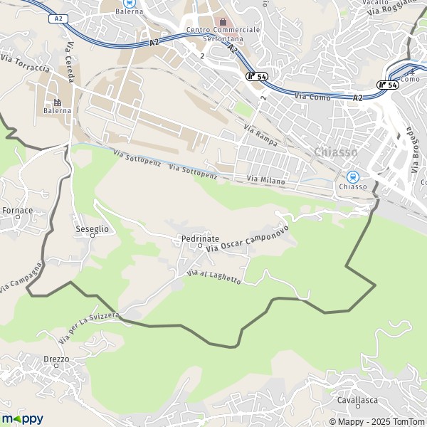 La carte pour la ville de Chiasso 6828-6832