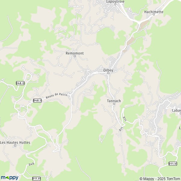 Carte La Grande Vallée, 68370 Orbey