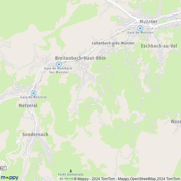 La carte pour la ville de Breitenbach-Haut-Rhin 68380