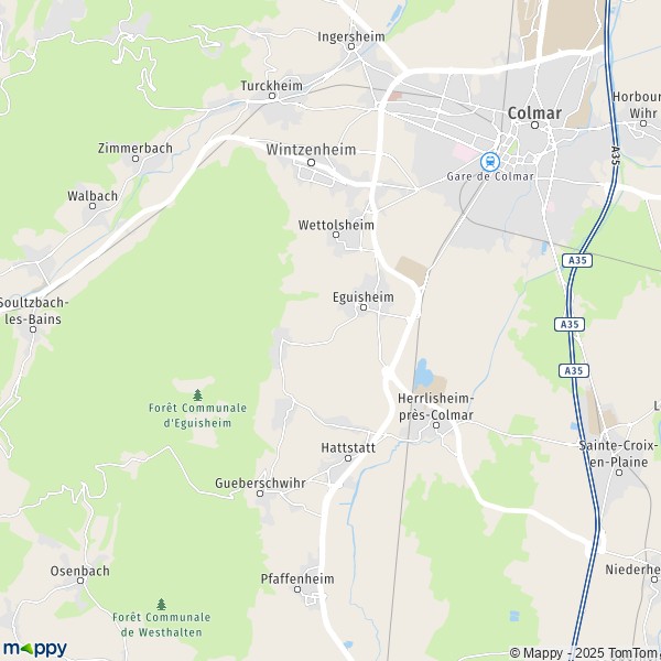 La carte pour la ville de Eguisheim 68420