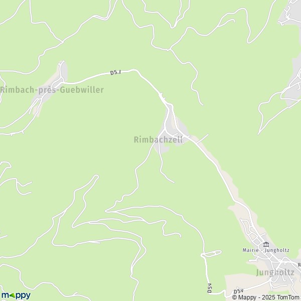 La carte pour la ville de Rimbachzell 68500