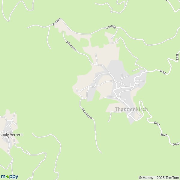 La carte pour la ville de Thannenkirch 68590