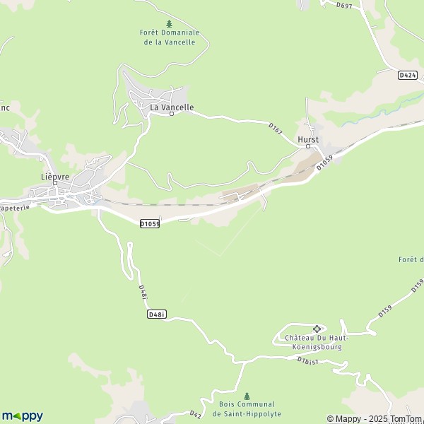 Carte Bois l'Abbesse, 68660 Lièpvre