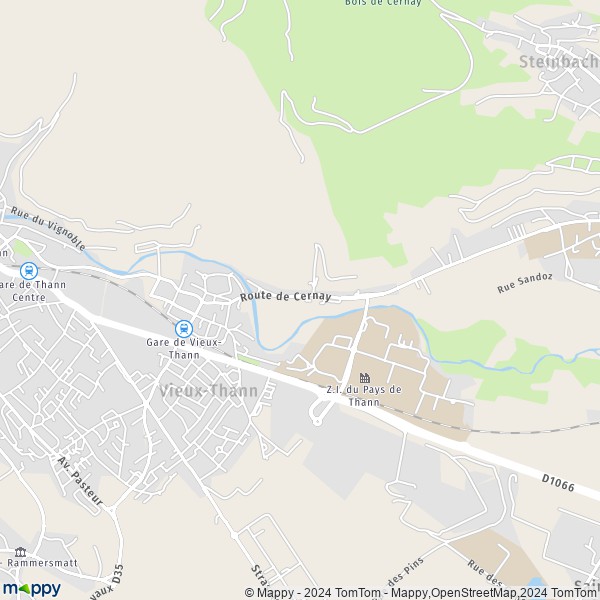 La carte pour la ville de Vieux-Thann 68800