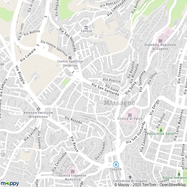 La carte pour la ville de Massagno 6900-6942