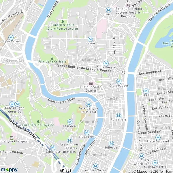 Plan Lyon : carte de Lyon (69001) et infos pratiques