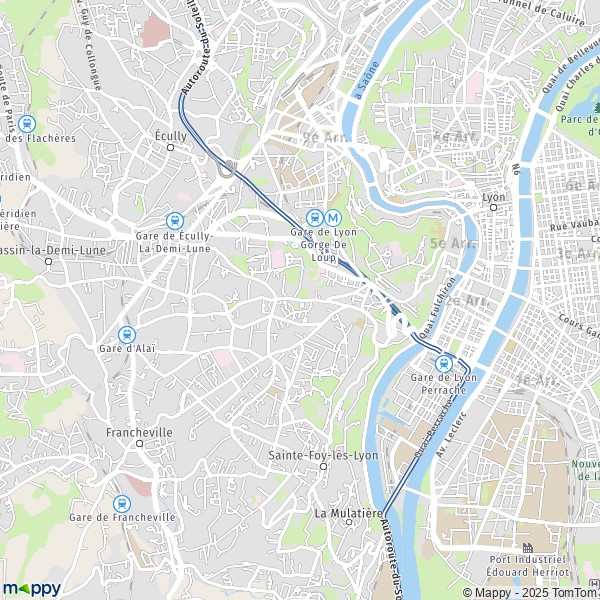 La carte pour la ville de 5e Arrondissement, Lyon