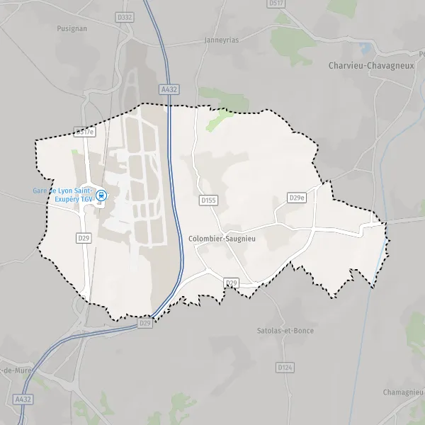 Plan ColombierSaugnieu carte de ColombierSaugnieu (69125) et infos