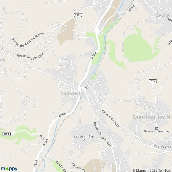 Plan sainbel carte de sainbel (69210) et infos pratiques