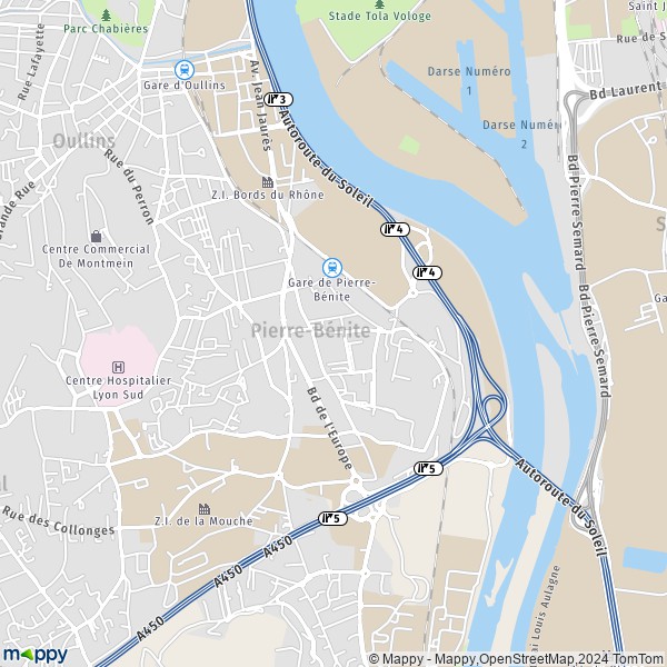 La carte pour la ville de Pierre-Bénite 69310