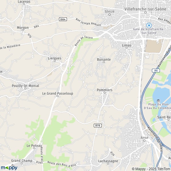 Carte La Cheville, 69480 Pommiers