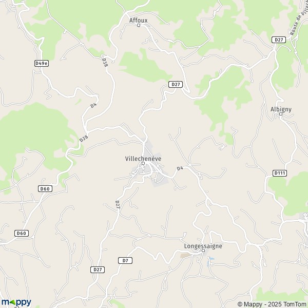 Plan Villechen  ve carte Villechen  ve  69770  infos pratiques
