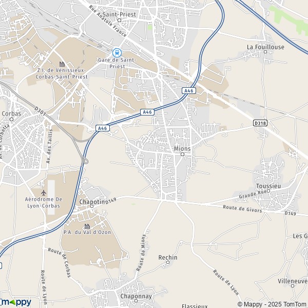 Carte P.A. de l'Europe, 69780 Mions