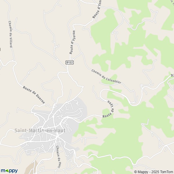 Carte Rochefort, 69850 Saint-Martin-en-Haut