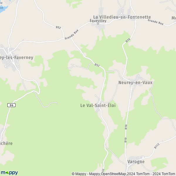 La carte pour la ville de Le Val-Saint-Éloi 70160