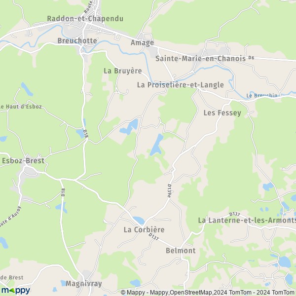 La carte pour la ville de La Proiselière-et-Langle 70310
