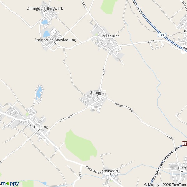La carte pour la ville de Zillingtal 7033-7035