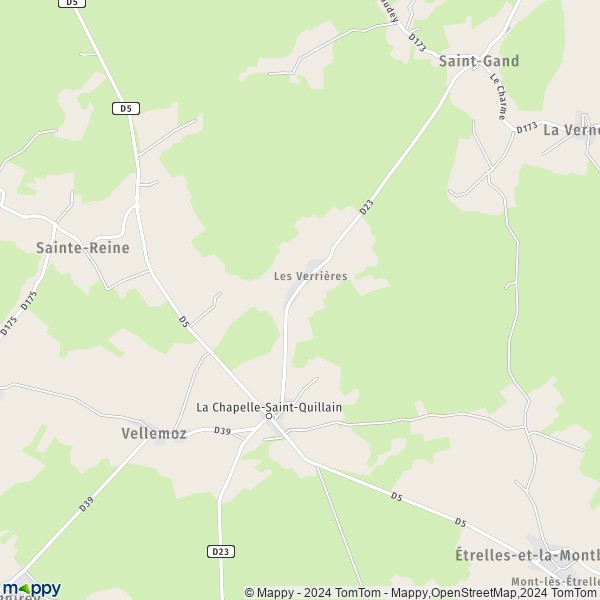 La carte pour la ville de La Chapelle-Saint-Quillain 70700