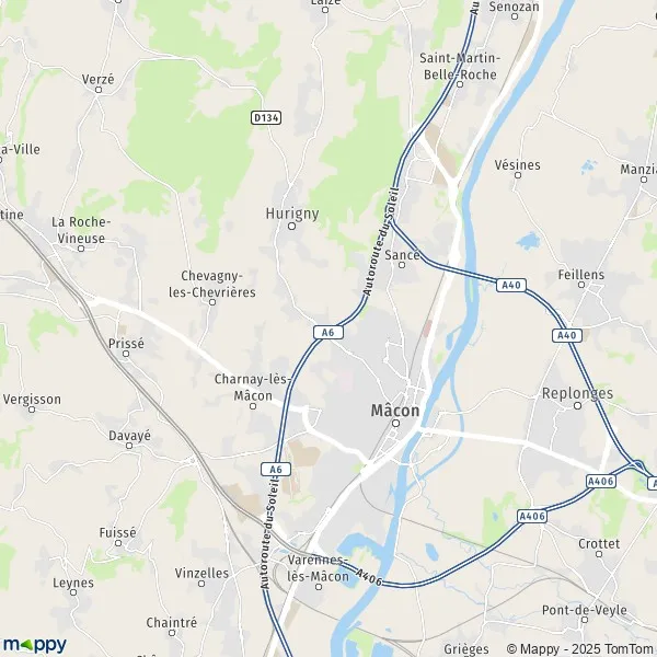 Plan Mâcon carte de Mâcon (71000) et infos pratiques
