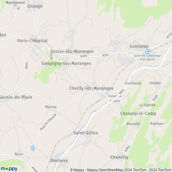 La carte pour la ville de Cheilly-lès-Maranges 71150