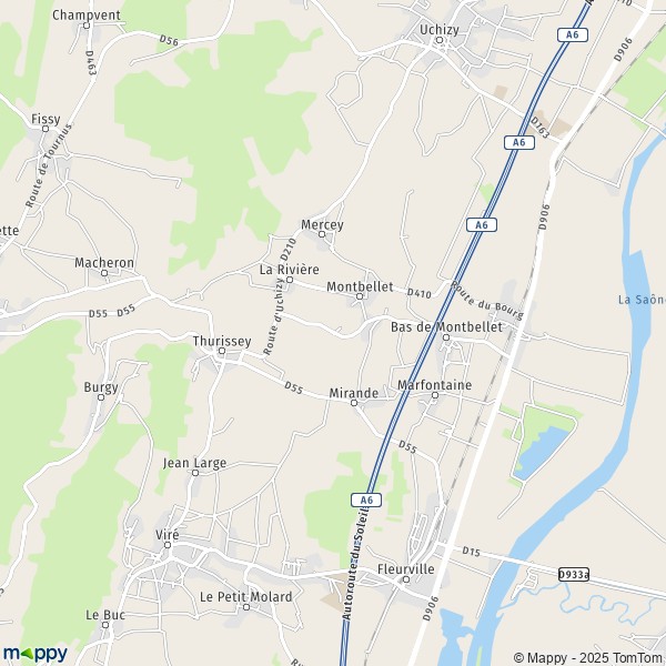 Carte Buffières, 71260 Montbellet