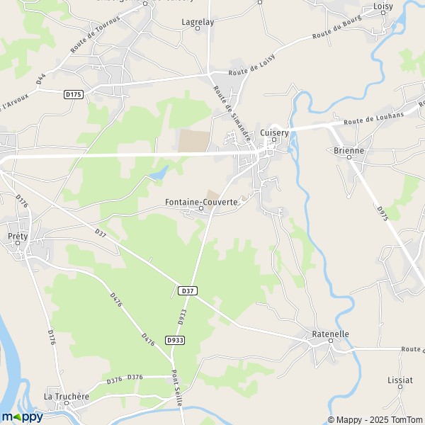 Carte Chemin de Pont de Vaux, 71290 Cuisery