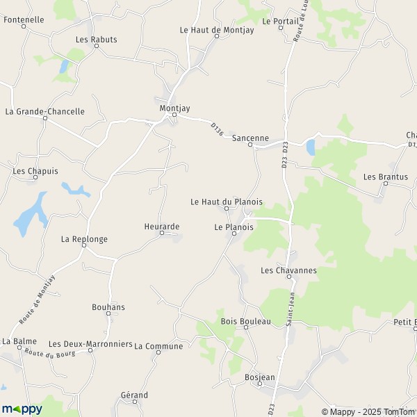 La carte pour la ville de Le Planois 71330