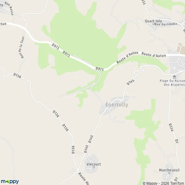 Plan Épertully carte de Épertully (71360) et infos pratiques
