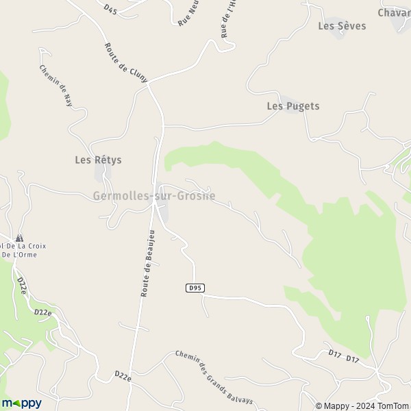 La carte pour la ville de Germolles-sur-Grosne 71520