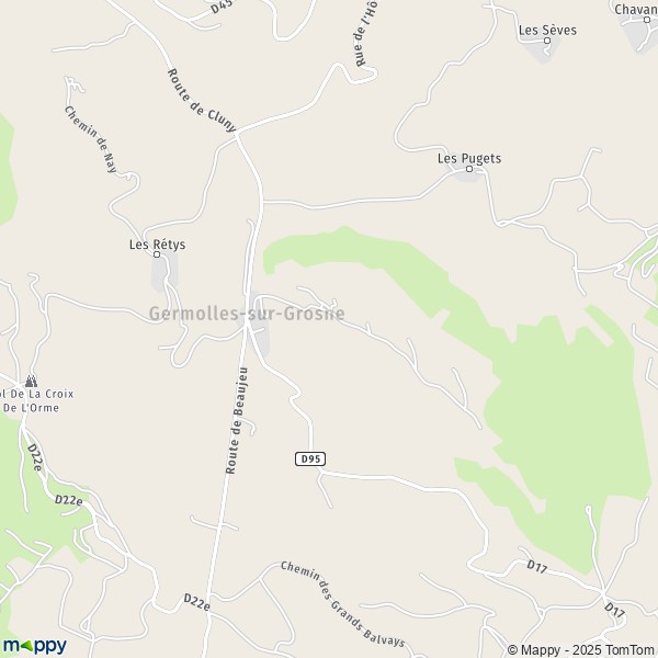 La carte pour la ville de Germolles-sur-Grosne 71520