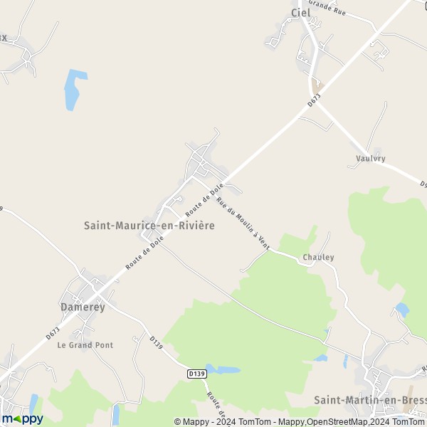 La carte pour la ville de Saint-Maurice-en-Rivière 71620
