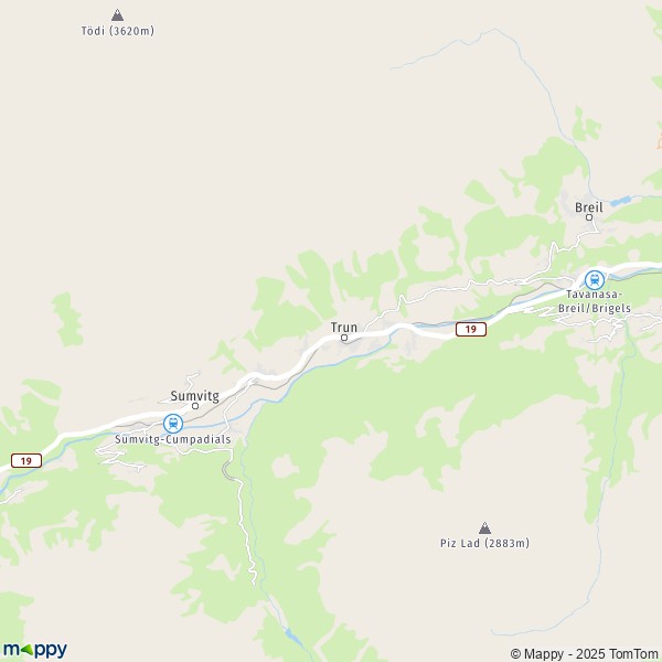 La carte pour la ville de Trun 7166-7172