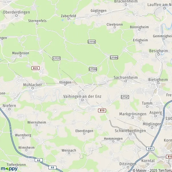 Plan Vaihingen an der Enz carte