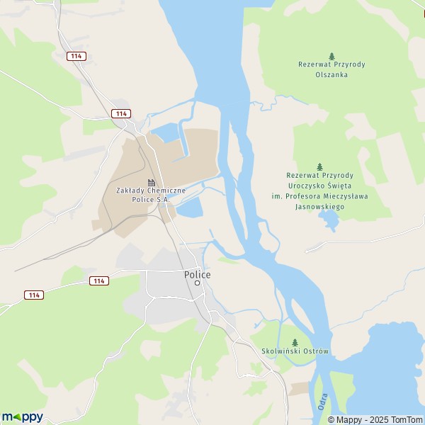 La carte pour la ville de Police 72-010