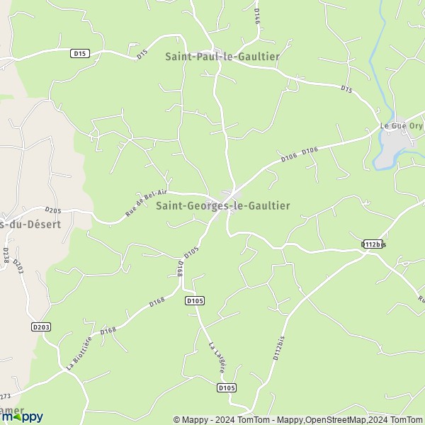 La carte pour la ville de Saint-Georges-le-Gaultier 72130