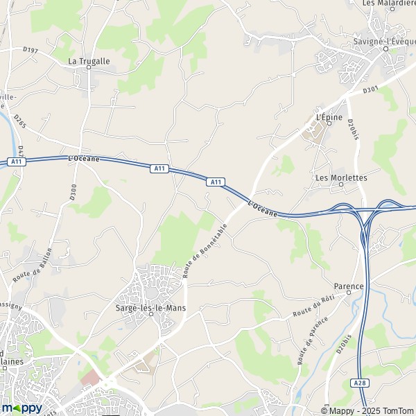 Carte Le Parc, 72190 Sargé-lès-le-Mans