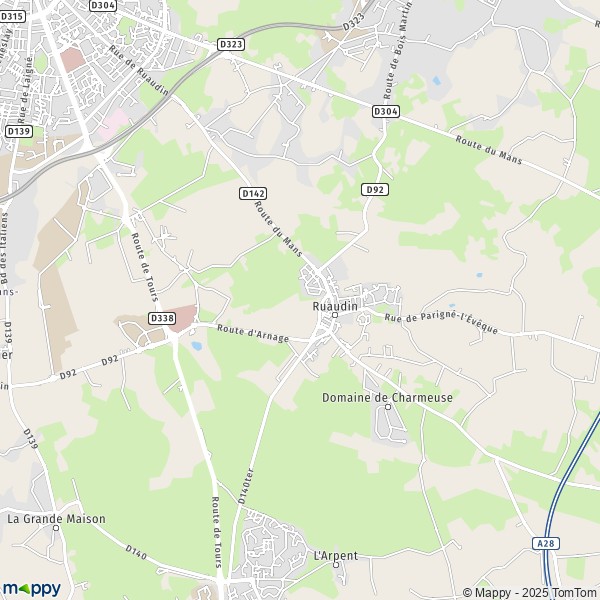 Carte Le Petit Plessis, 72230 Ruaudin