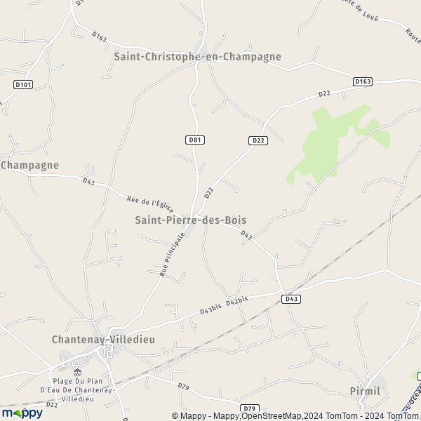 La carte pour la ville de Saint-Pierre-des-Bois 72430